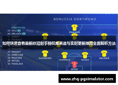 如何快速查看最新欧冠射手榜权威渠道与实时更新指南全面解析方法